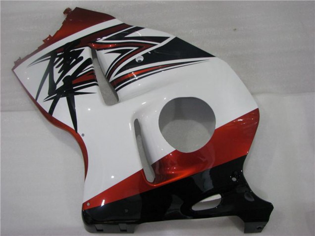 1996-2007 Suzuki GSXR 1300 Hayabusa Motorcycle Fairings - White Orange Black