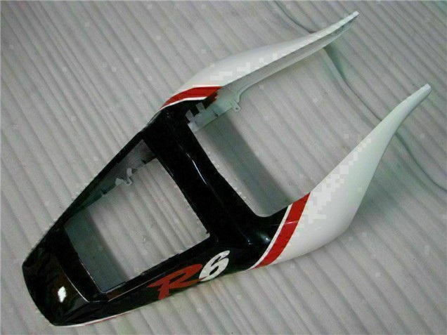 1998-2002 Yamaha YZF R6 Motorcycle Fairing - White Red Glossy Black