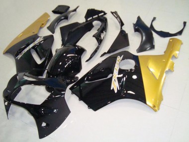2000-2001 Kawasaki ZX12R Motorcycle Fairings - Glossy Black Gold