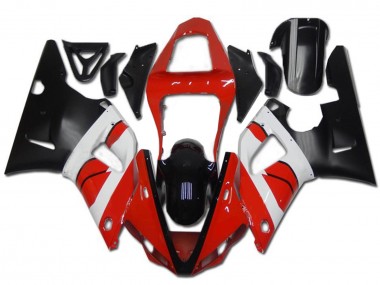 2000-2001 Yamaha YZF R1 Motorcycle Fairing - Red White Glossy Black