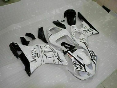 2000-2001 Yamaha YZF R1 Motorcycle Fairings - White Black Corona Extra
