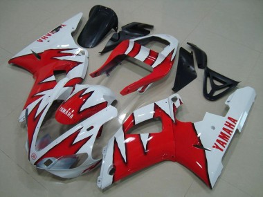 2000-2001 Yamaha YZF R1 Motorcycle Fairings - White Red