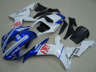 2002-2003 Yamaha YZF R1 Motorcycle Fairings - White Blue Red Fiat