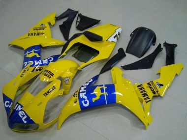 2002-2003 Yamaha YZF R1 Motorcycle Fairings - Yellow Blue Camel Motul