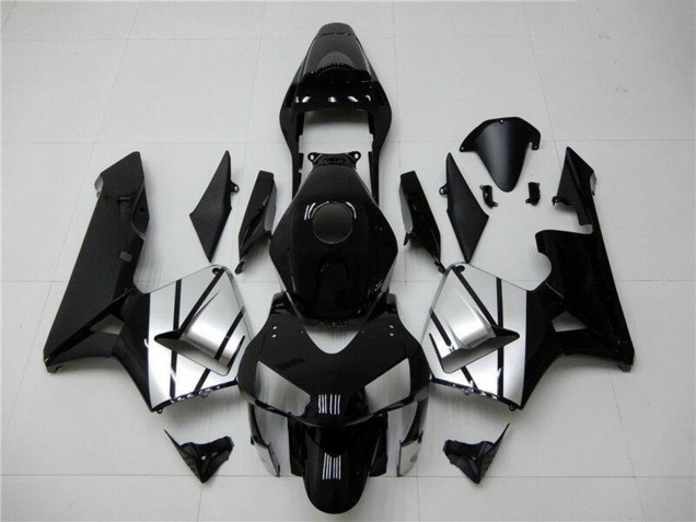 2003-2004 Honda CBR600RR Motorcycle Fairings - Silver Glossy Black Stripe