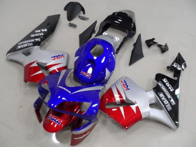 2003-2004 Honda CBR600RR Motorcycle Fairings - Silver Red Blue Glossy Black HRC