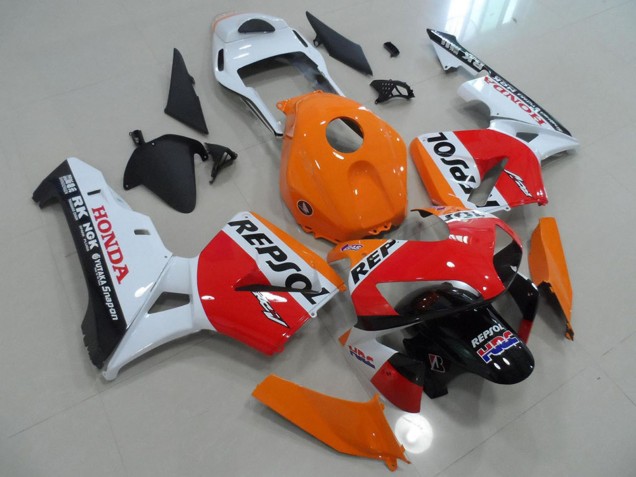 2003-2004 Honda CBR600RR Motorcycle Fairings - Orange White Red Glossy Black Repsol HRC
