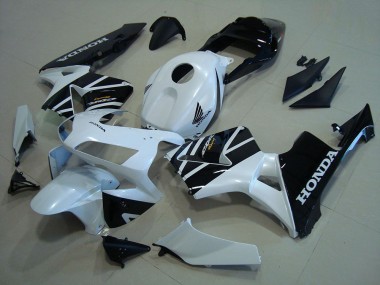 2003-2004 Honda CBR600RR Motorcycle Fairings - White Glossy Black