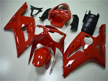2003-2004 Kawasaki ZX6R Motorcycle Fairing Kits - Red