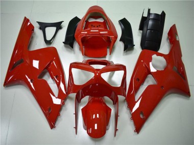 2003-2004 Kawasaki ZX6R Motorcycle Fairing Kits - Red