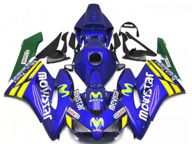 2004-2005 Honda CBR1000RR Motorcycle Fairings - Blue Yellow Green MoviStar Red Castrol