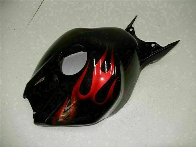 2004-2005 Honda CBR1000RR Motorcycle Fairings - Glossy Black Red Flame