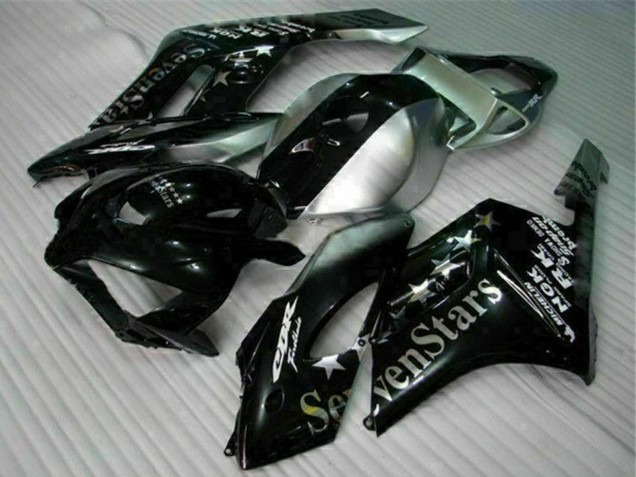2004-2005 Honda CBR1000RR Motorcycle Fairings - Silver Glossy Black SevenStars