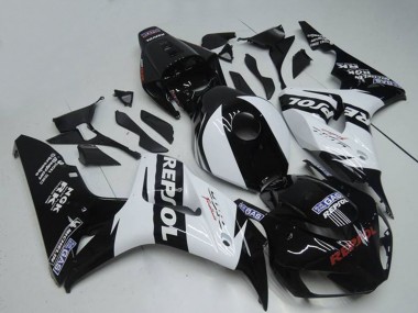 2004-2005 Honda CBR1000RR Motorcycle Fairings - White Glossy Black Repsol