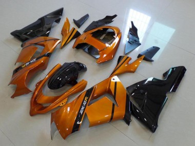 2004-2005 Kawasaki ZX10R Motorcycle Fairings - Gold Black