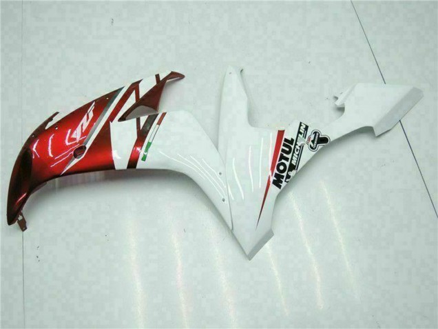 2004-2006 Yamaha YZF R1 Motorcycle Fairings - White Red Yellow Motul 46