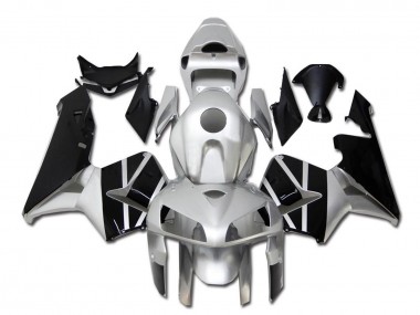 2005-2006 Honda CBR600RR Motorcycle Fairing - Silver Black