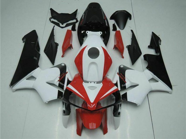 2005-2006 Honda CBR600RR Motorcycle Fairing Kits - White Red Black