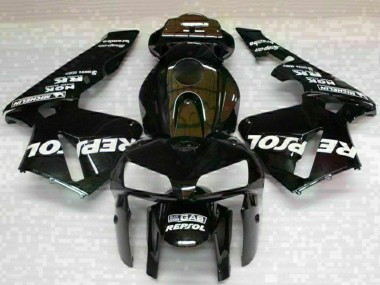 2005-2006 Honda CBR600RR Motorcycle Fairings - Black Repsol