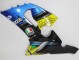 2005-2006 Kawasaki ZX6R Motorcycle Fairings - Blue Yellow Black Shark