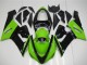 2005-2006 Kawasaki ZX6R Motorcycle Fairing - Green Glossy Black