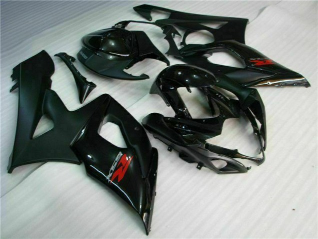 2005-2006 Suzuki GSXR 1000 Motorcycle Fairing - Glossy Black Matte Black Red