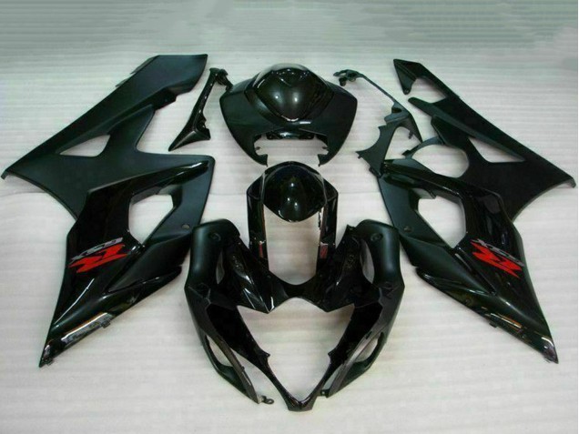 2005-2006 Suzuki GSXR 1000 Motorcycle Fairing - Glossy Black Matte Black Red