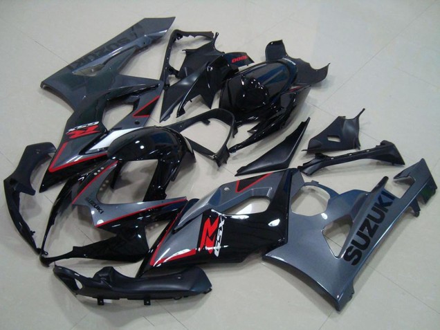 2005-2006 Suzuki GSXR 1000 Motorcycle Fairings - Glossy Black Matte Black Red