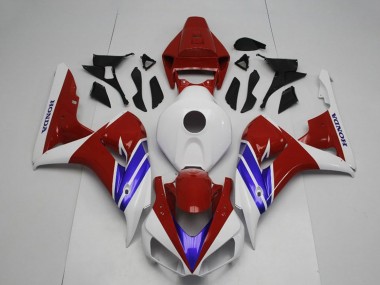 2006-2007 Honda CBR1000RR Motorcycle Fairing - White Red Blue