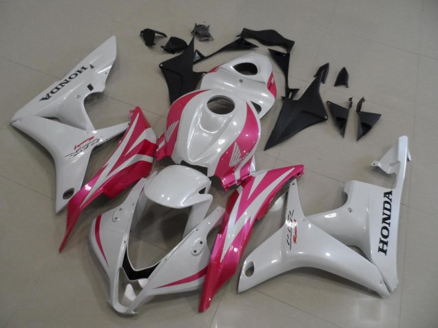 2007-2008 Honda CBR600RR Motorcycle Fairings - White Pink