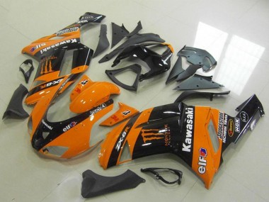 2007-2008 Kawasaki ZX6R Motorcycle Fairings - Orange Monster