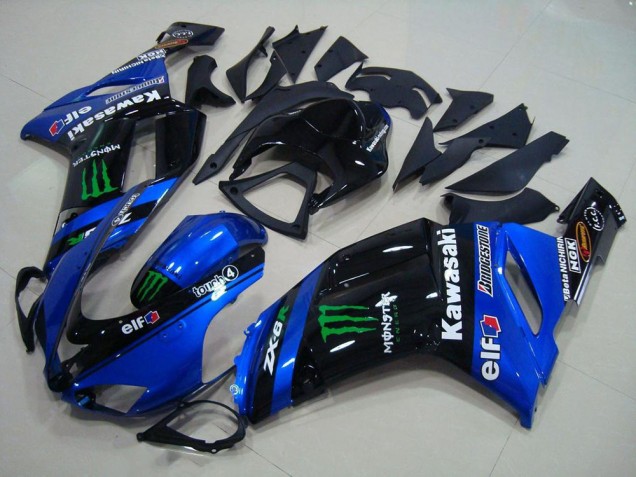 2007-2008 Kawasaki ZX6R Motorcycle Fairings - Blue Monster