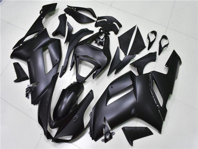 2007-2008 Kawasaki ZX6R Motorcycle Fairings - Matte Black