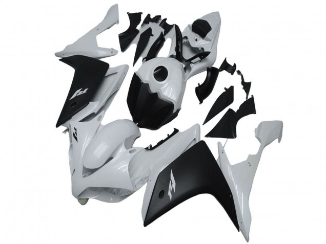 2007-2008 Yamaha YZF R1 Motorcycle Fairing - White Matte Black