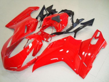 2007-2014 Ducati 848 1098 1198 Motorcycle Fairings - Red