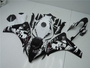 2008-2011 Honda CBR1000RR Abs Fairings - White Glossy Black