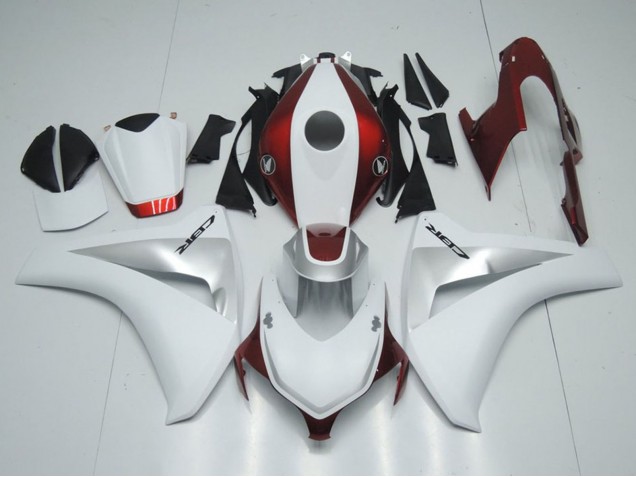 2008-2011 Honda CBR1000RR Motorcycle Fairings - White Silver Candy Red