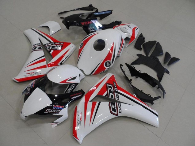2008-2011 Honda CBR1000RR Motorcycle Fairings - White Red Glossy Black HRC