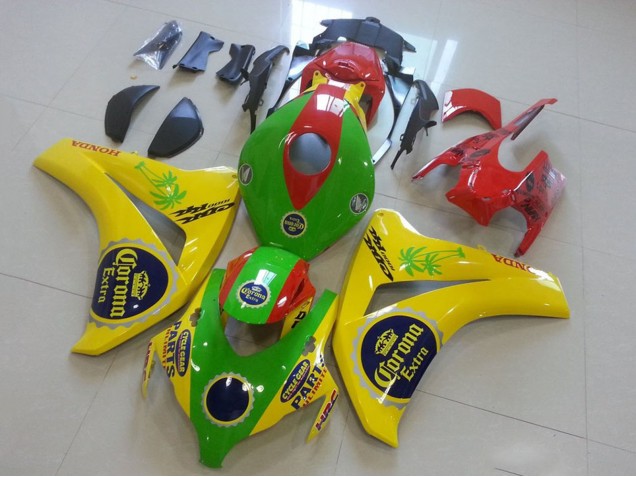 2008-2011 Honda CBR1000RR Motorcycle Fairings - Yellow Green Red Black Corona