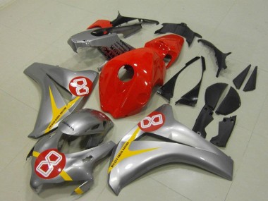 2008-2011 Honda CBR1000RR Motorcycle Fairings - Silver Red Yellow 8
