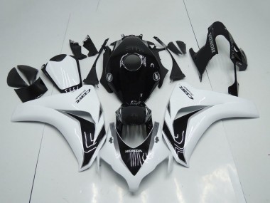 2008-2011 Honda CBR1000RR Motorcycle Fairings Kit - White Glossy Black