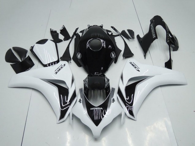 2008-2011 Honda CBR1000RR Motorcycle Fairings Kit - White Glossy Black