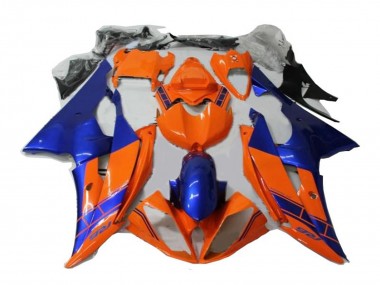 2008-2016 Yamaha YZF R6 Motorcycle Fairings - Orange Blue