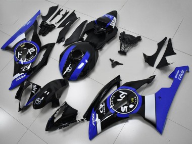 2008-2016 Yamaha YZF R6 Bike Fairings - White Blue Glossy Black