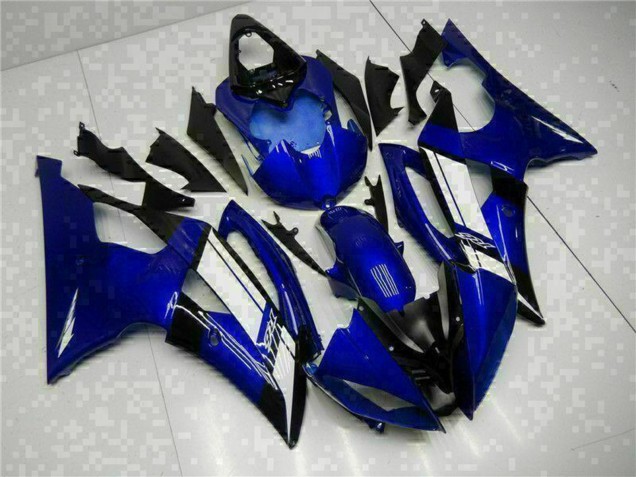 2008-2016 Yamaha YZF R6 Motorcycle Fairings - Blue White