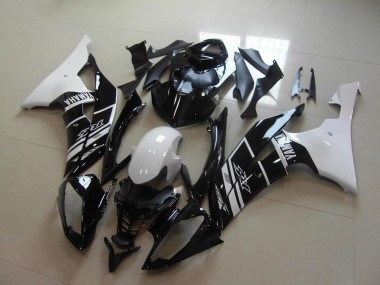 2008-2016 Yamaha YZF R6 Motorcycle Fairing - White Glossy Black