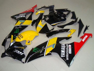 2008-2016 Yamaha YZF R6 Motorcycle Fairings - Yellow Red Glossy Black Green Monster Motul