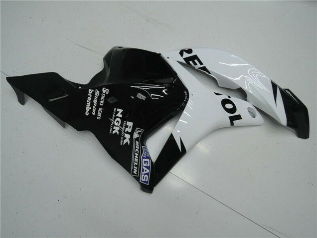 2009-2012 Honda CBR600RR Motorcycle Fairing - White Glossy Black Repsol