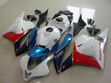 2009-2012 Honda CBR600RR Motorcycle Fairing - White Blue Red Glossy Black