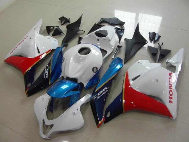 2009-2012 Honda CBR600RR Motorcycle Fairing - White Blue Red Glossy Black